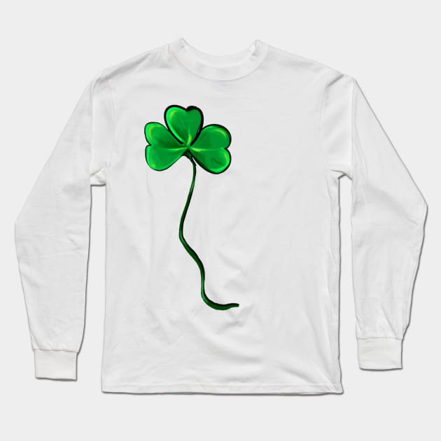 The best Irish gift ideas 2024 Clover green three leaf clovers shamrock Long Sleeve T-Shirt by Artonmytee